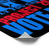 Uncle Sam sagt Stopp Project 2025 Vote Blue Poster (Ecke)