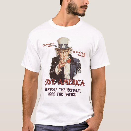 Uncle Sam Sagt T-Shirt (Vorderseite)