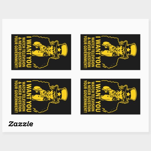 Uncle Sam Satire Sticker (Blatt)