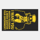 Uncle Sam Satire Sticker (Vorderseite)