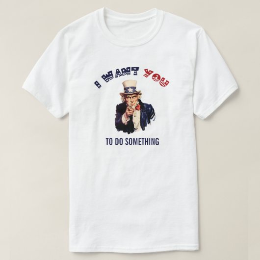 Uncle Sam Schablone T-Shirt (Design vorne)