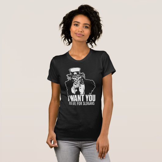 Uncle Sam Schädel-Shirt T-Shirt (Vorne ganz)