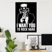 Uncle Sam Skull Customizable Print Poster (Heimbüro)