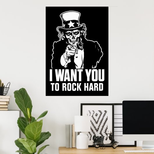 Uncle Sam Skull Customizable Print Poster (Heimbüro)