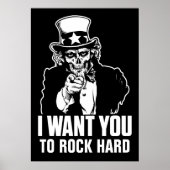 Uncle Sam Skull Customizable Print Poster (Vorne)