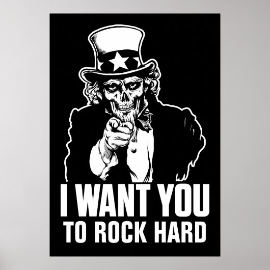 Uncle Sam Skull Customizable Print Poster (Vorne)