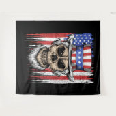 Uncle Sam Skull Wandteppich (Vorderseite (Horizontal))