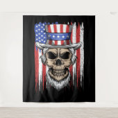 Uncle Sam Skull Wandteppich (Vorderseite)
