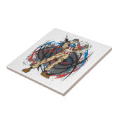 Uncle Sam Stammes- Tarnungs-Jäger-Schädel Fliese (Seite)