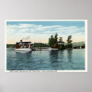 Uncle Sam Steamer auf der Loon Island Landing Poster