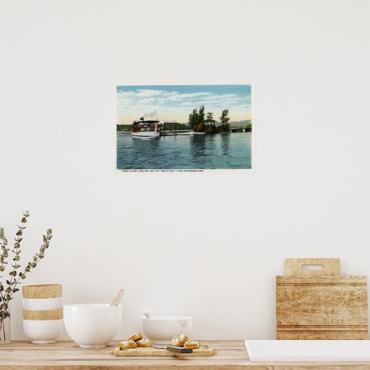 Uncle Sam Steamer auf der Loon Island Landing Poster (Küche)