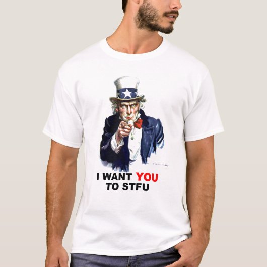 Uncle Sam - STFU T-Shirt (Vorderseite)