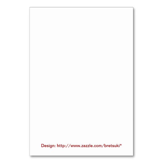 Uncle Sam Table Platzkarte Tischnummer (Rückseite)