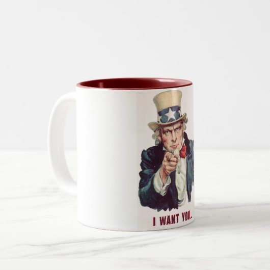 Uncle Sam Tasse (Vorderseite Links)