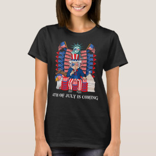 Uncle Sam Throne 4. Juli Usa Patriotic Boys Ki T-Shirt