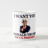 Uncle Sam Trumpf für Präsidenten Jumbo-Tasse (Vorderseite)