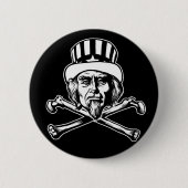 Uncle Sam U. Knochen-Knopf Button (Vorderseite)