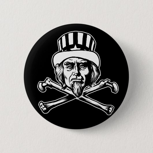 Uncle Sam U. Knochen-Knopf Button (Vorderseite)