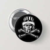 Uncle Sam U. Knochen-Knopf Button (Vorne & Hinten)