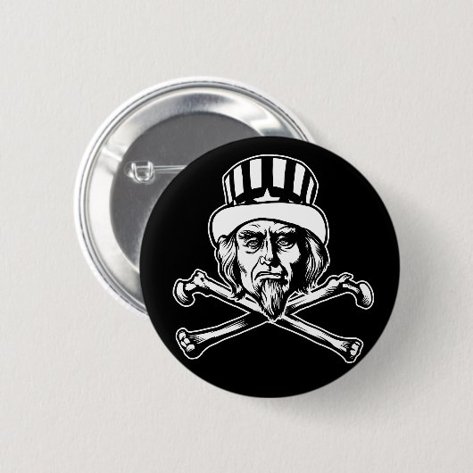 Uncle Sam U. Knochen-Knopf Button (Vorne & Hinten)