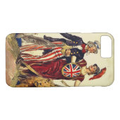 Uncle Sam Und Britannia Case-Mate iPhone Hülle (Rückseite (Horizontal))