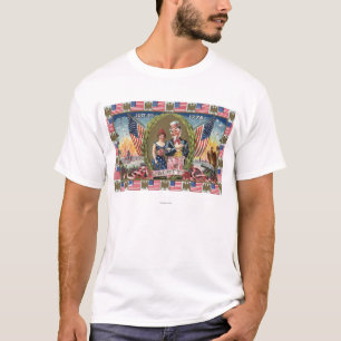 Uncle Sam Und Dame Liberty T-Shirt