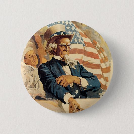 Uncle Sam Und die Marine Button (Vorderseite)