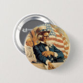 Uncle Sam Und die Marine Button (Vorne & Hinten)