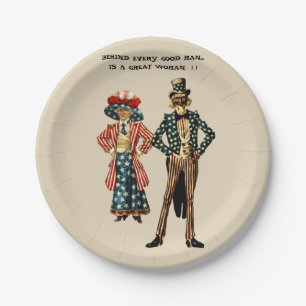 UNCLE SAM UND TANTE SAMANTHA PAPER PLATES PAPPTELLER
