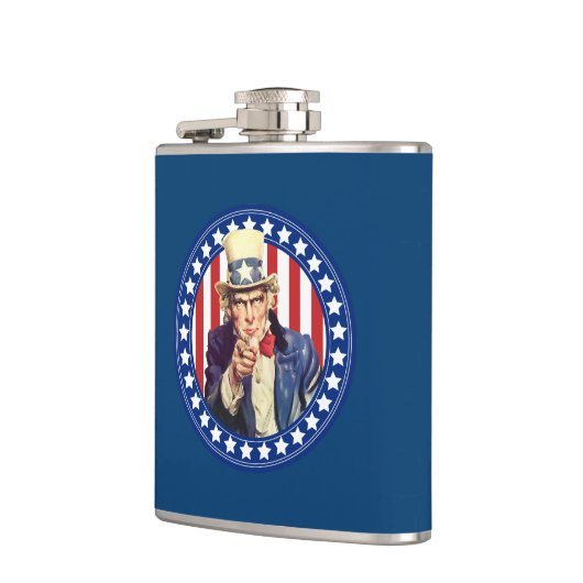 Uncle Sam US Flagge Flachmann (Links)