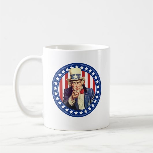 Uncle Sam US Flagge Kaffeetasse (Links)