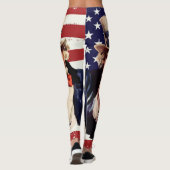 Uncle Sam US Flagge Leggings (Rückseite)