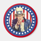 Uncle Sam US Flagge Magnet (Vorne)