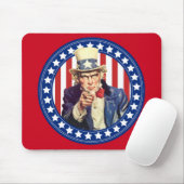 Uncle Sam US Flagge Mousepad (Mit Mouse)