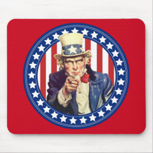 Uncle Sam US Flagge Mousepad