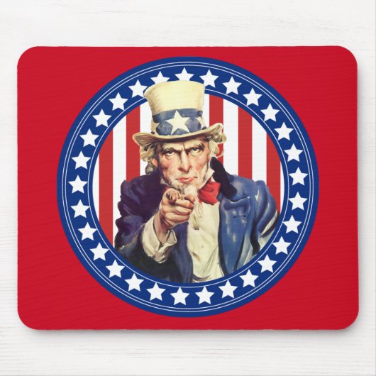 Uncle Sam US Flagge Mousepad (Vorne)