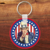 Uncle Sam US Flagge Schlüsselanhänger (Vorderseite)