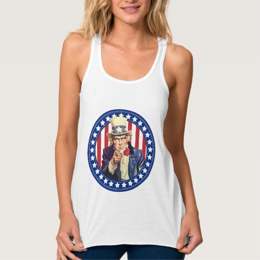 Uncle Sam US Flagge Tank Top (Vorderseite)
