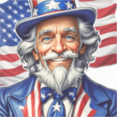 Uncle Sam USA Aufkleber (Vorderseite)