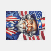 Uncle Sam USA Fleecedecke (Vorderseite (Horizontal))