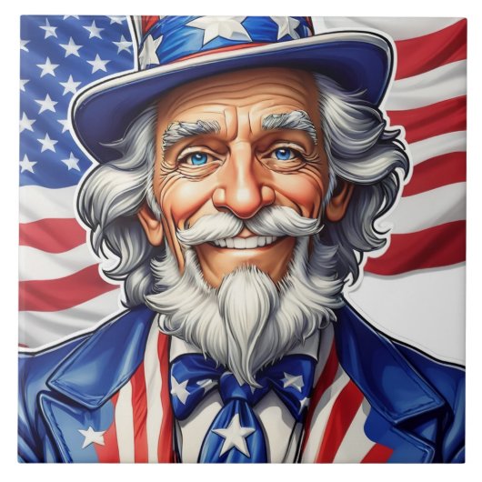 Uncle Sam USA Fliese (Vorderseite)