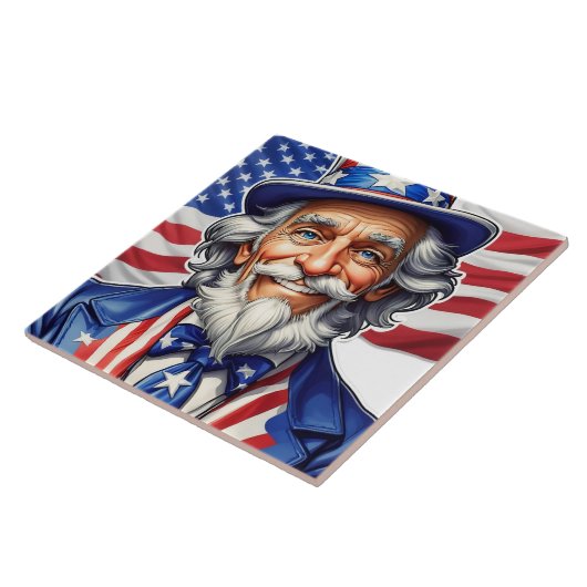Uncle Sam USA Fliese (Seite)