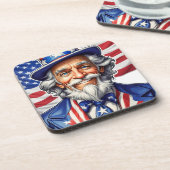 Uncle Sam USA Getränkeuntersetzer (Linke Seite)