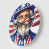 Uncle Sam USA Große Wanduhr (Winkel)