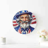 Uncle Sam USA Große Wanduhr (Zuhause)