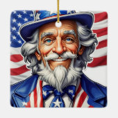 Uncle Sam USA Keramikornament (Rückseite)