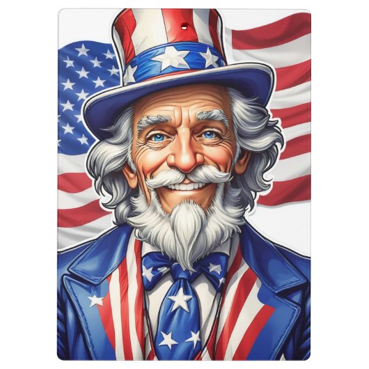 Uncle Sam USA Klemmbrett (Rückseite)