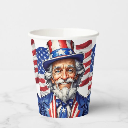 Uncle Sam USA Pappbecher (Links)