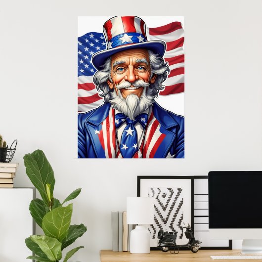 Uncle Sam USA Poster (Heimbüro)