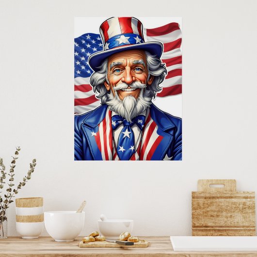 Uncle Sam USA Poster (Küche)